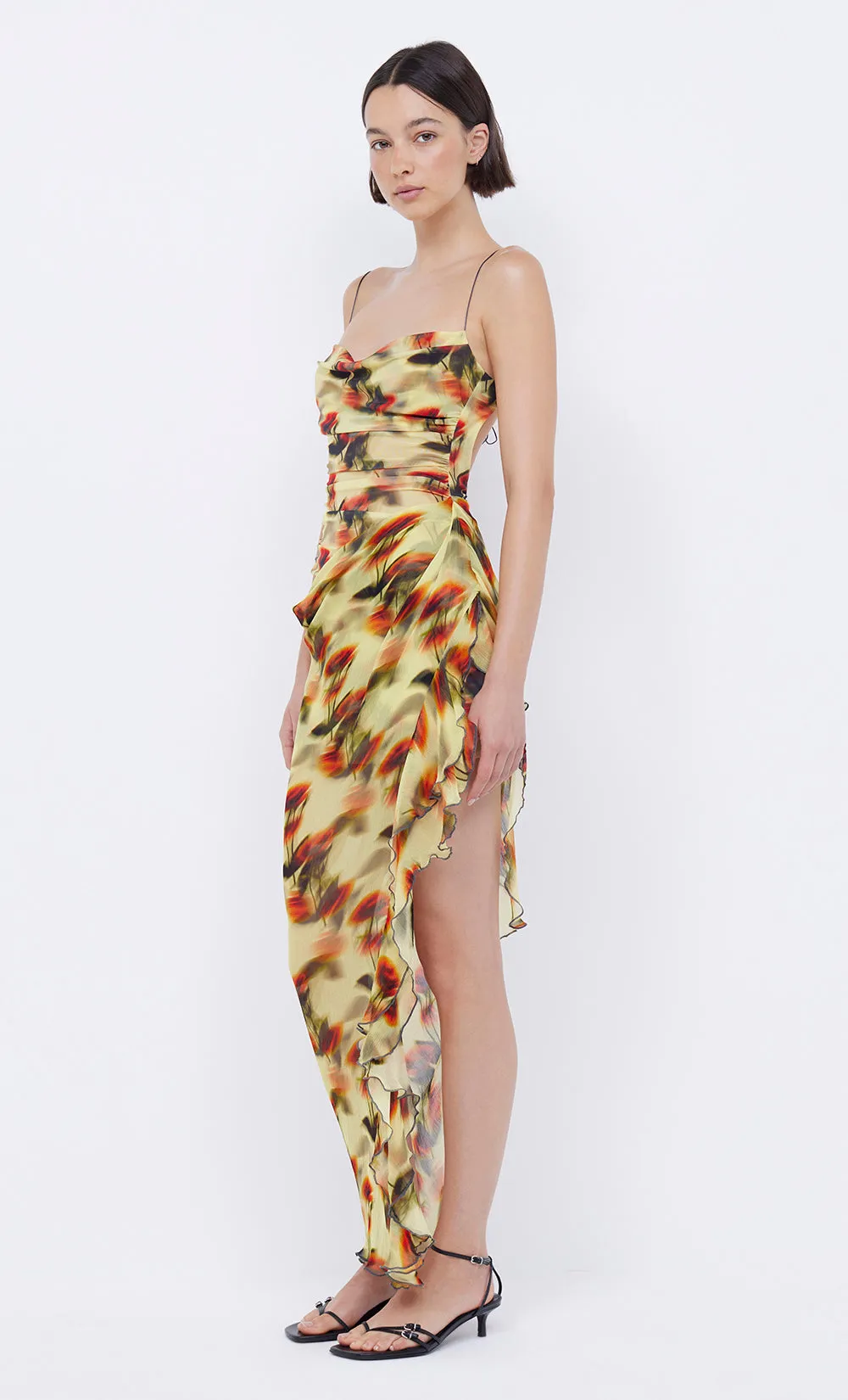 FIORE ASYM MAXI DRESS - CITRUS ROSE sold by bec + bridge product image thumbnail 3