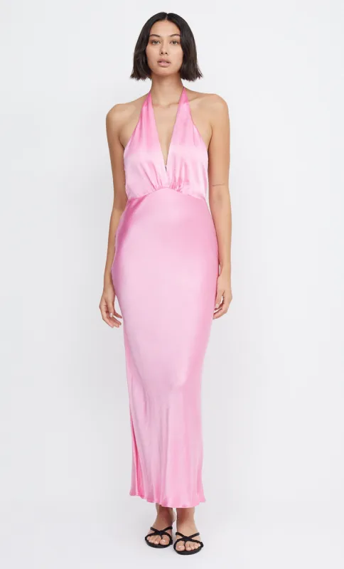 INDI HALTER MAXI DRESS - CANDY PINK sold by bec + bridge