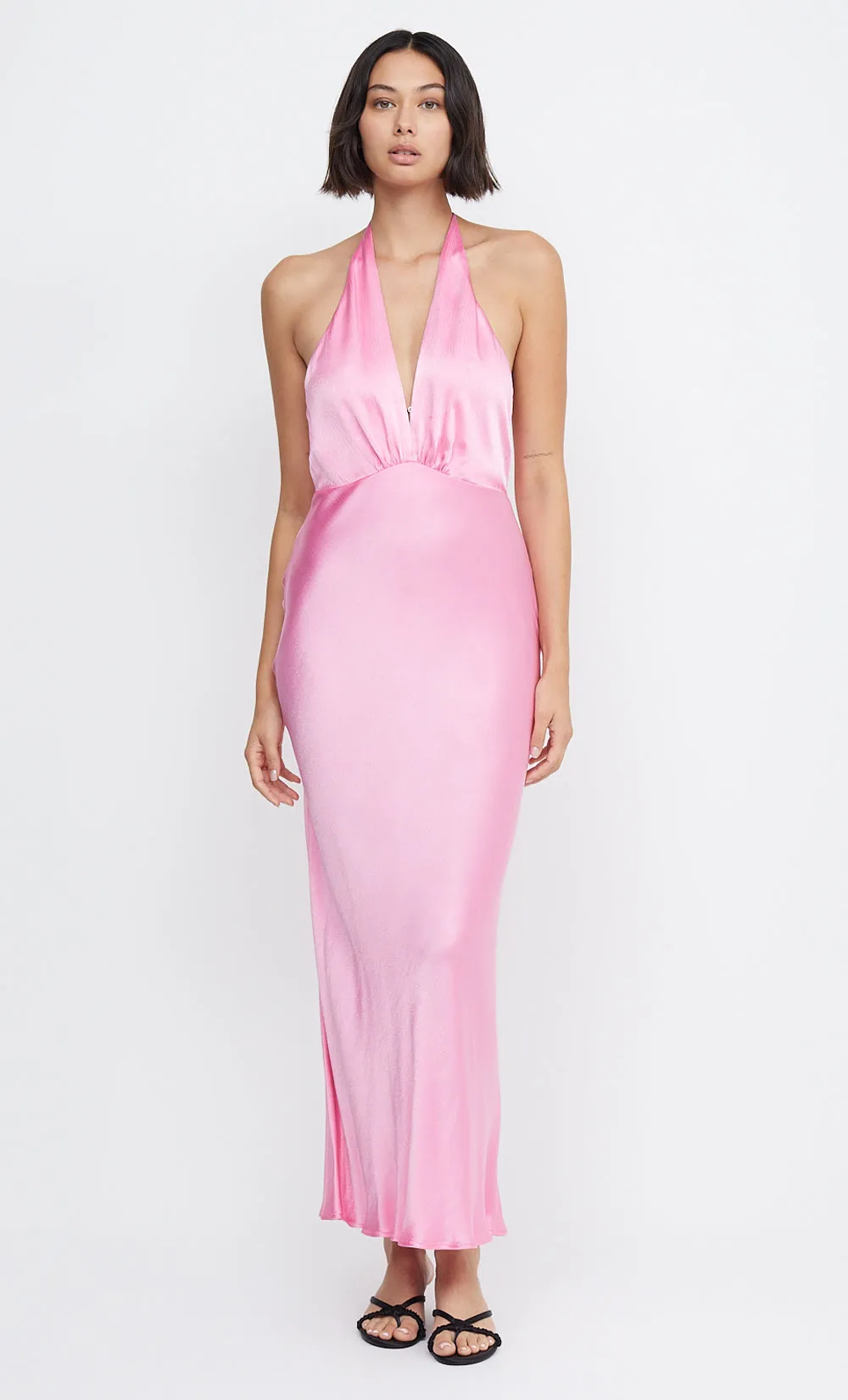INDI HALTER MAXI DRESS - CANDY PINK sold by bec + bridge