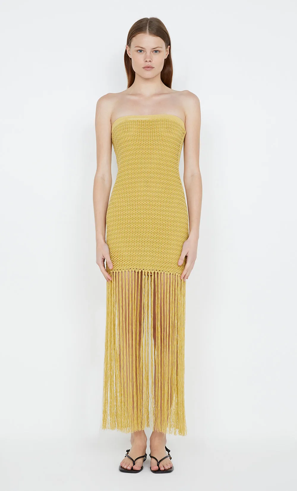 CALISTA STRAPLESS DRESS - CITRUS sold by bec + bridge