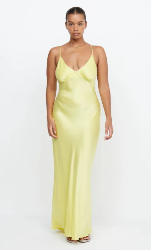 AMBER V MAXI DRESS - CITRON sold by bec + bridge