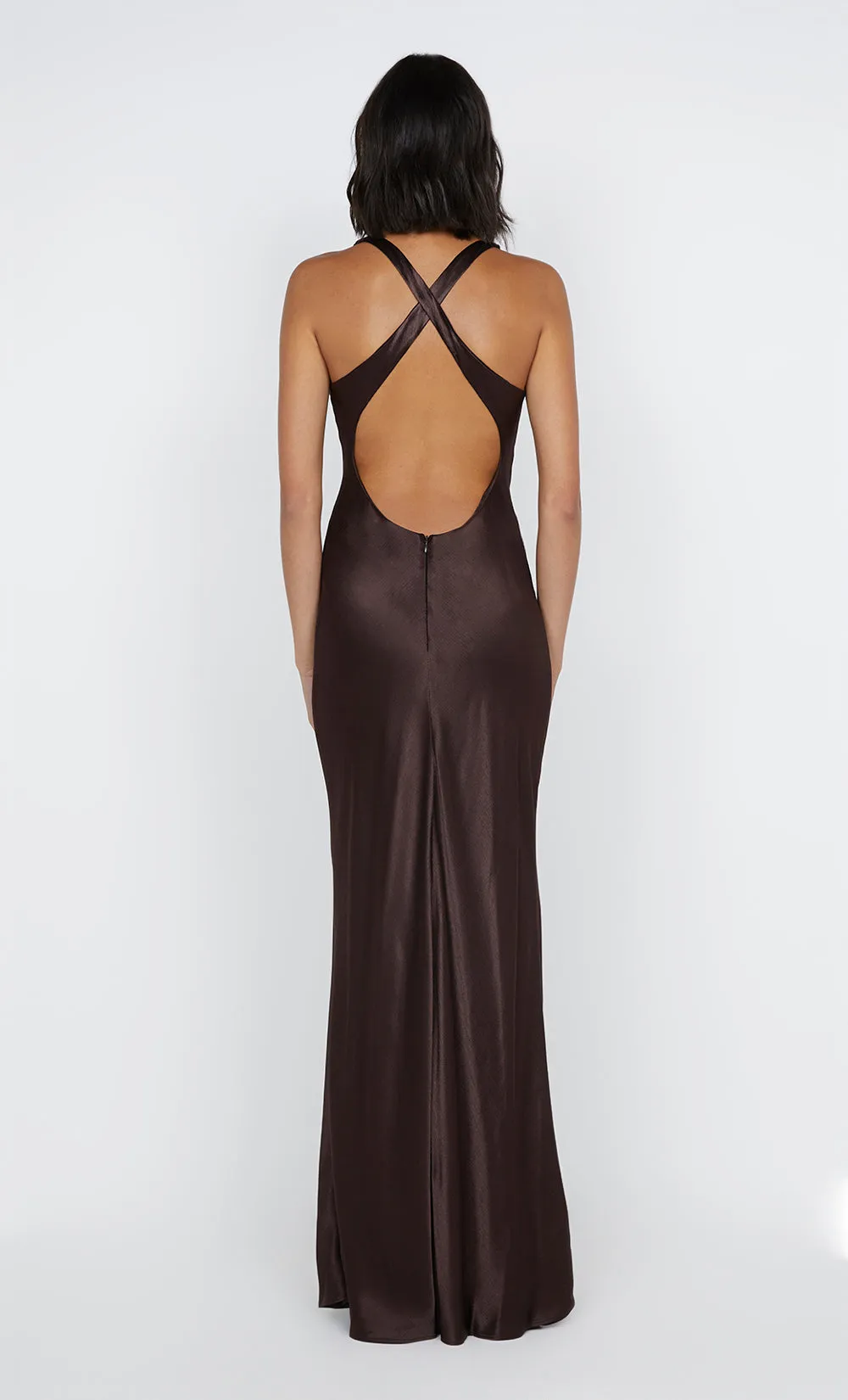 MAXINA CROSSOVER DRESS - DARK CHOCOLATE sold by bec + bridge product image thumbnail 3