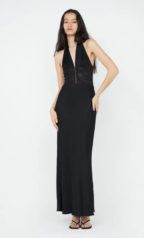 AKARI HALTER DRESS - BLACK sold by bec + bridge
