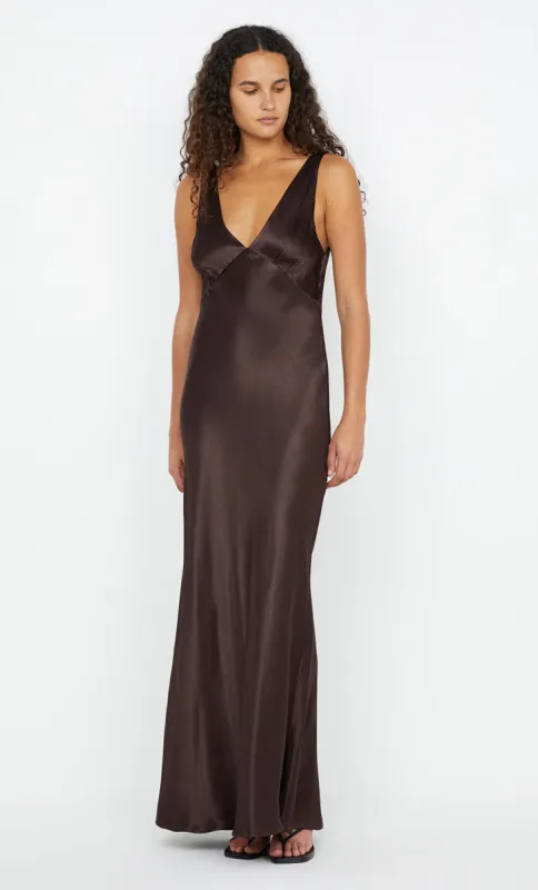 MOON DANCE VERONA DRESS - DARK CHOCOLATE sold by bec + bridge