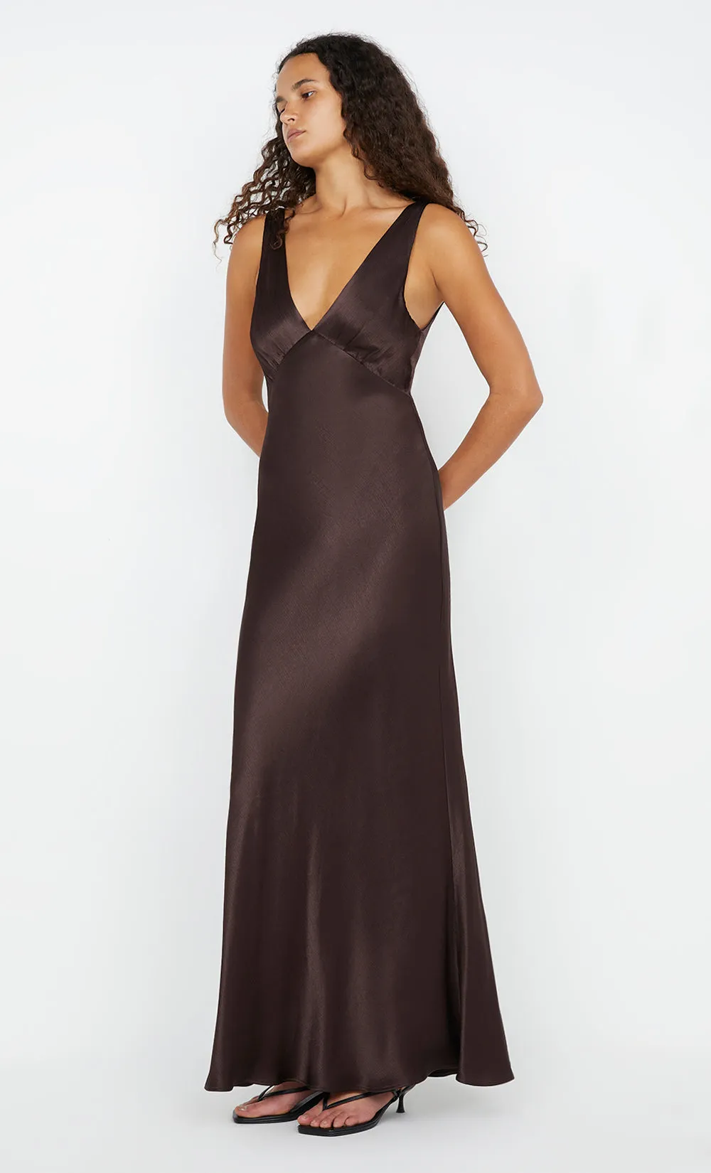 MOON DANCE VERONA DRESS - DARK CHOCOLATE sold by bec + bridge product image thumbnail 3