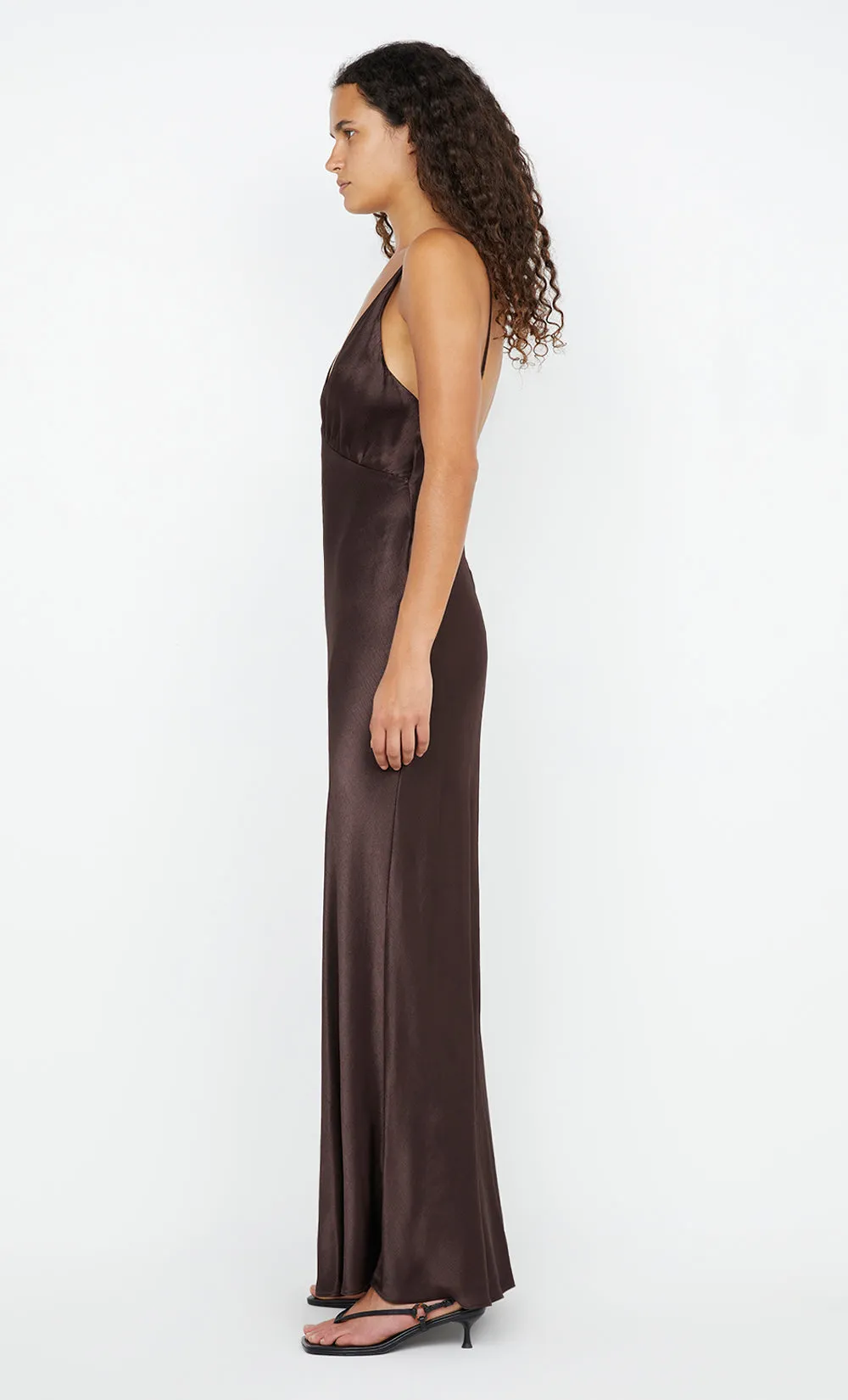 MOON DANCE V MAXI DRESS - DARK CHOCOLATE sold by bec + bridge product image thumbnail 4