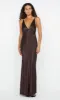 MOON DANCE V MAXI DRESS - DARK CHOCOLATE sold by bec + bridge