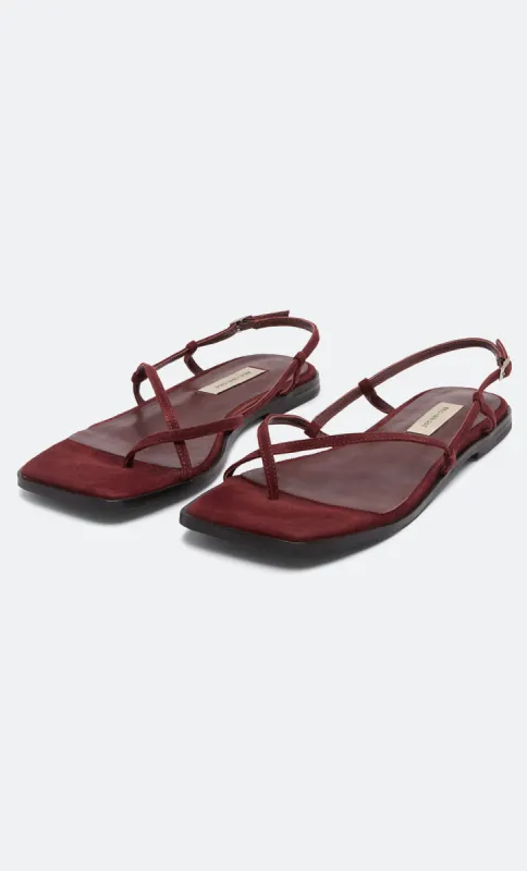 KATE SANDAL - BURGUNDY sold by bec + bridge