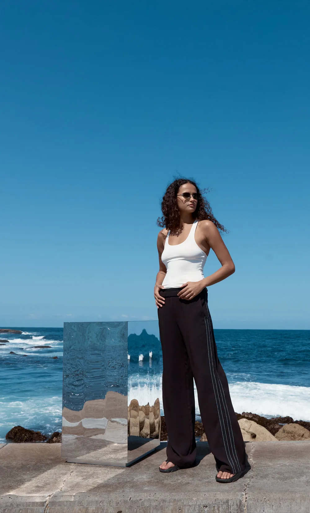 ONYX STRIPE PANT - AUBERGINE/BLACK sold by bec + bridge product image thumbnail 2