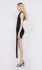 DELANY DRAPE MINI DRESS - BLACK sold by bec + bridge