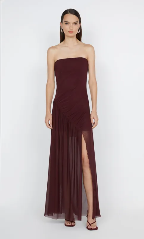 ESSIE STRAPLESS DRESS - DEEP PLUM sold by bec + bridge