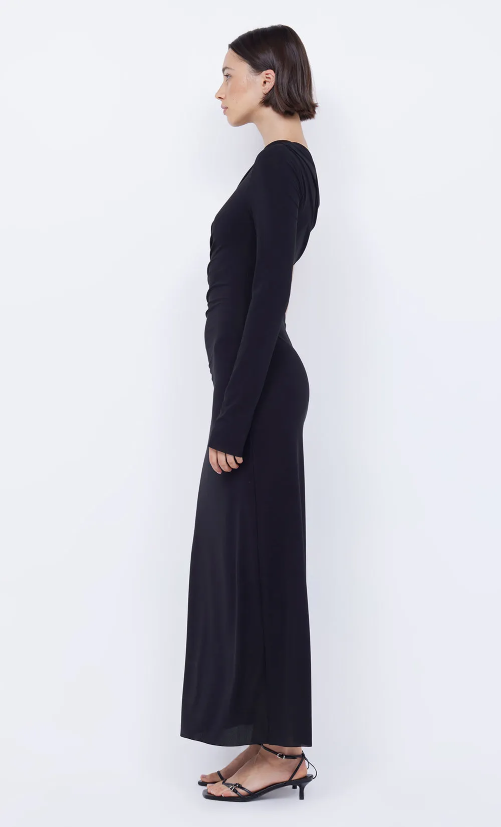 NABILA ASYM MIDI DRESS - BLACK sold by bec + bridge product image thumbnail 5