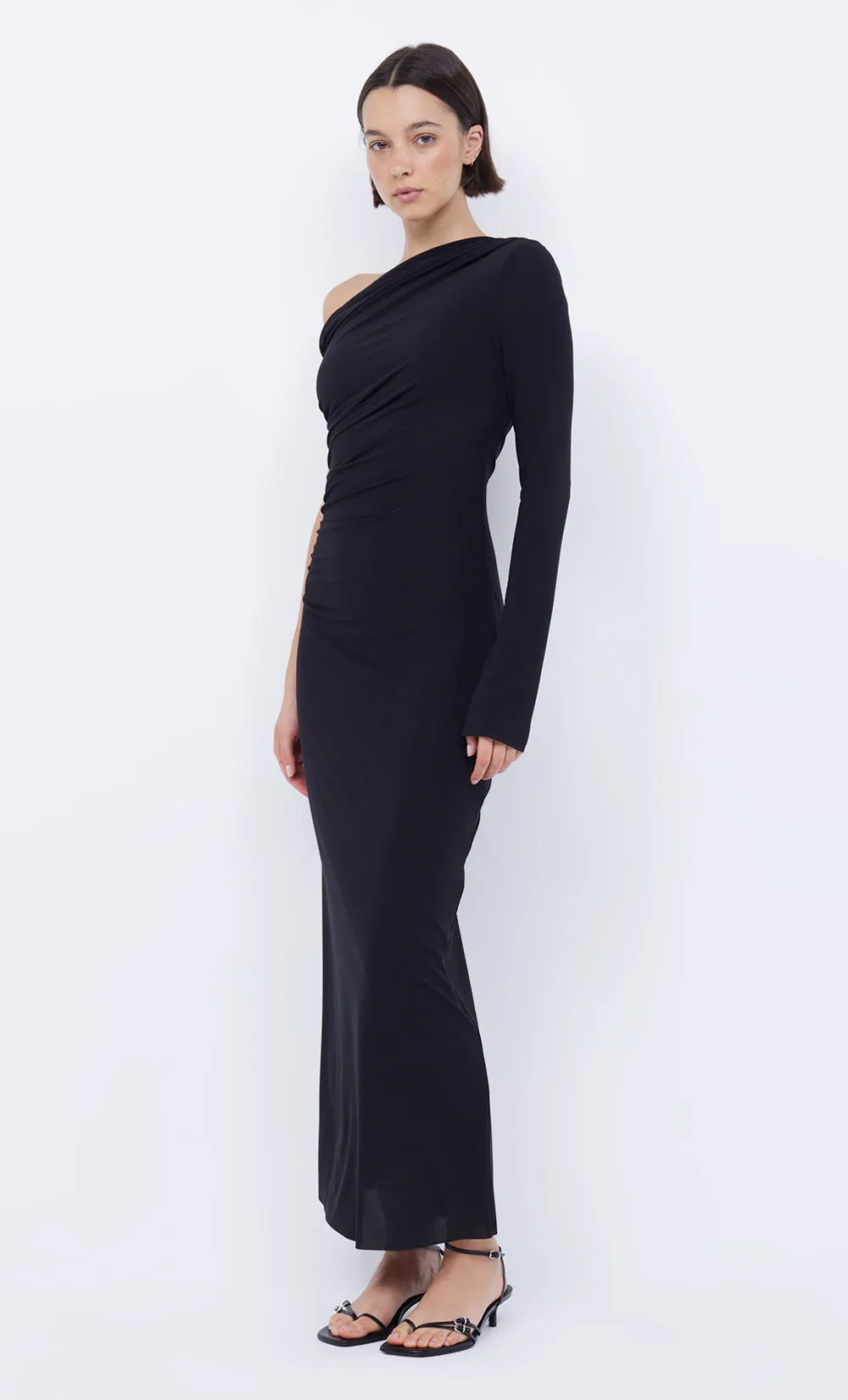 NABILA ASYM MIDI DRESS - BLACK sold by bec + bridge product image thumbnail 4