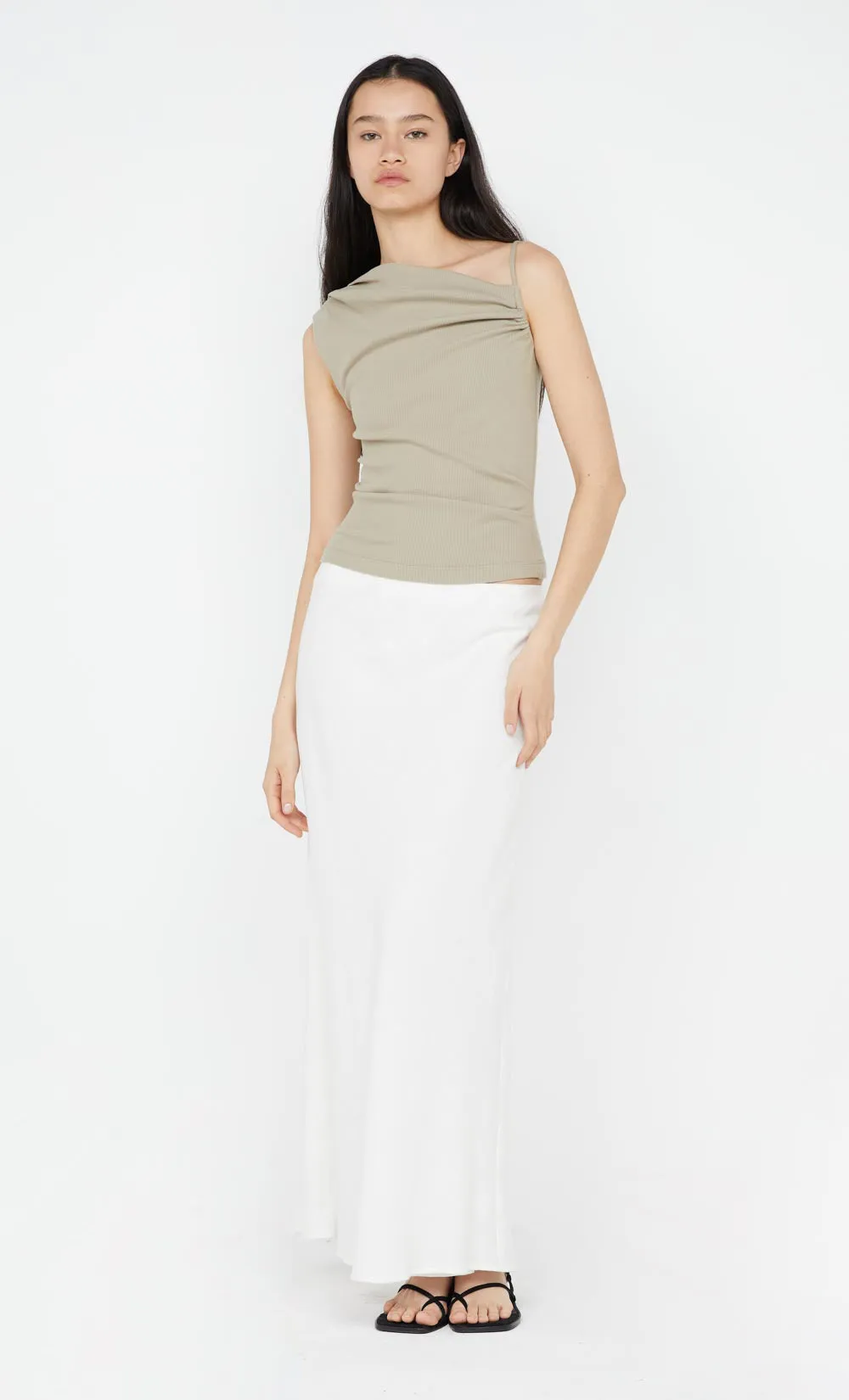 LEILA ASYM TANK - TAUPEE sold by bec + bridge