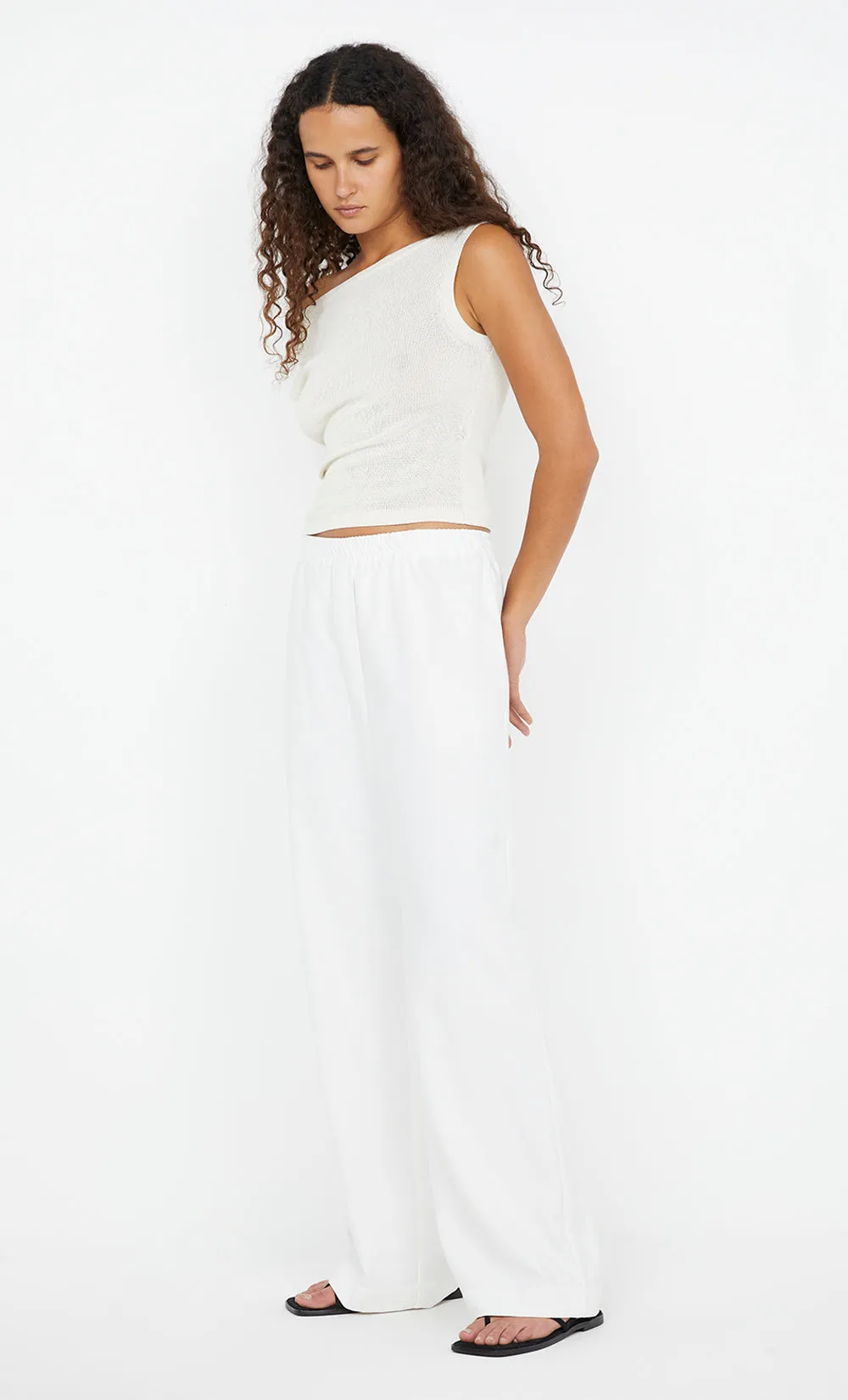 NINAH DRAWSTRING PANT - WHITE sold by bec + bridge