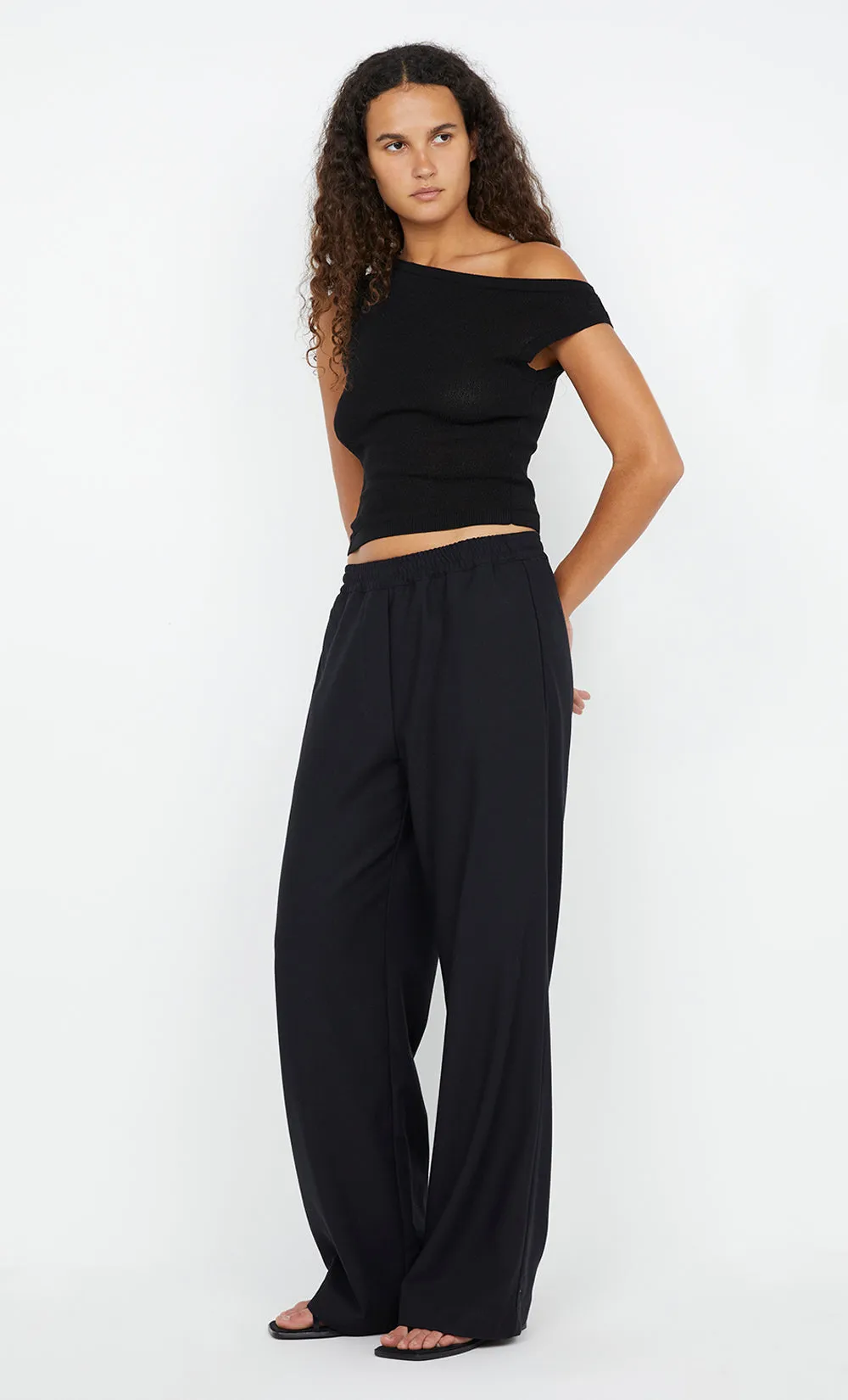 NINAH DRAWSTRING PANT - BLACK sold by bec + bridge