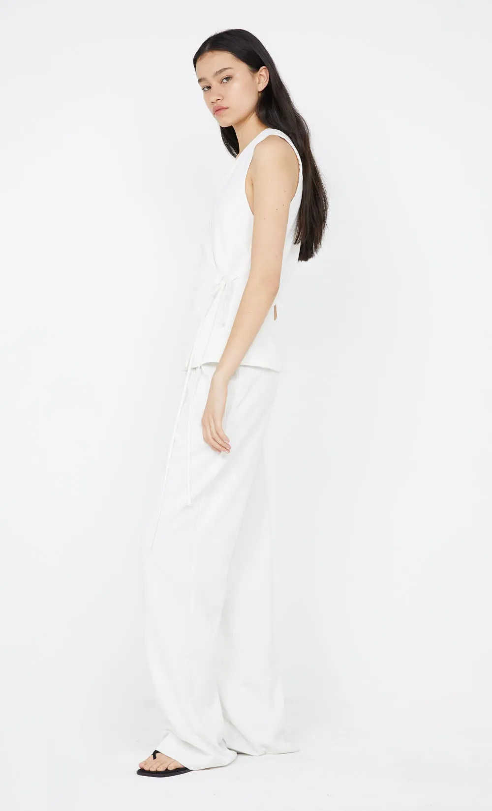 NINAH TIE VEST - WHITE sold by bec + bridge product image thumbnail 4