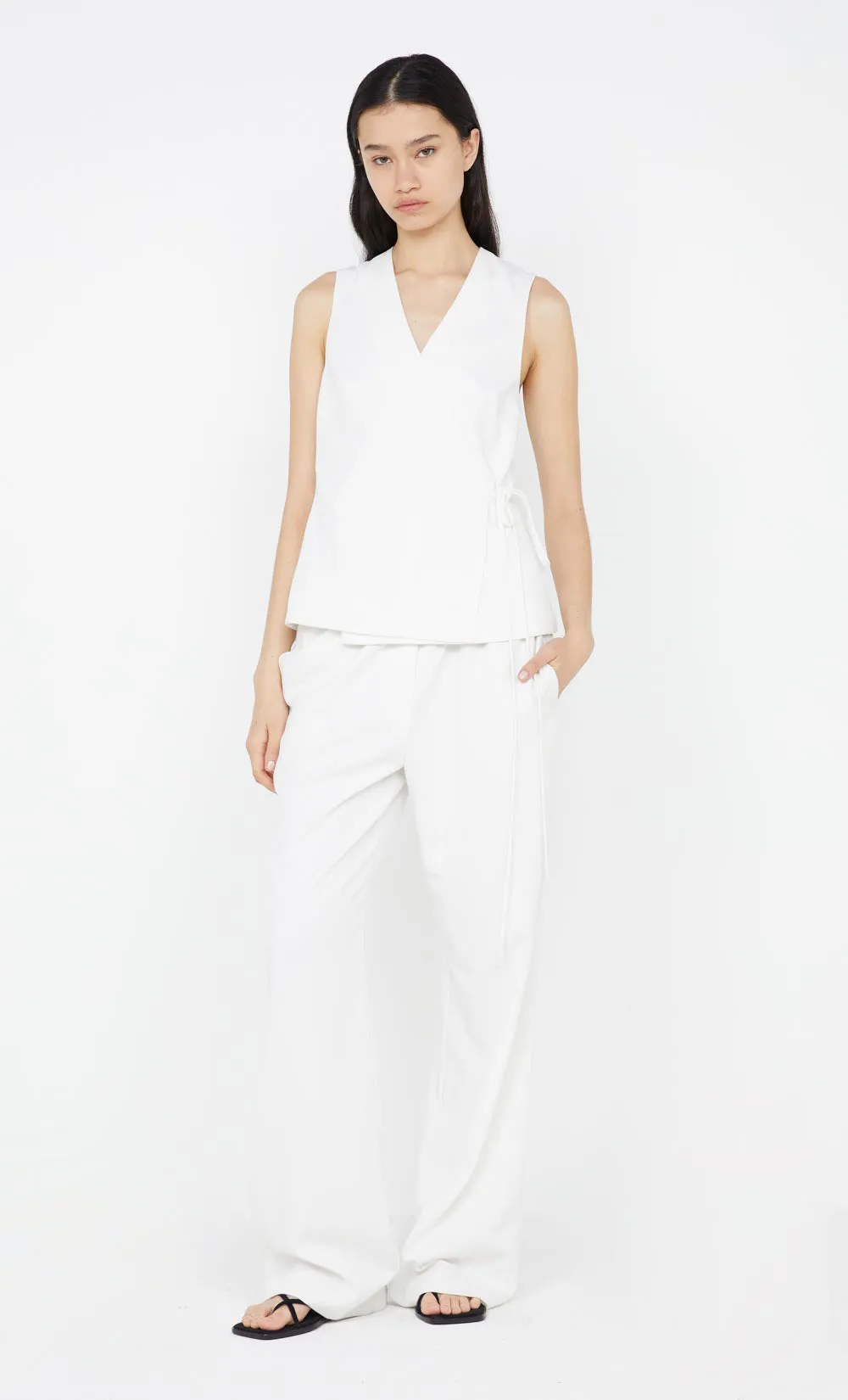 NINAH TIE VEST - WHITE sold by bec + bridge product image thumbnail 5