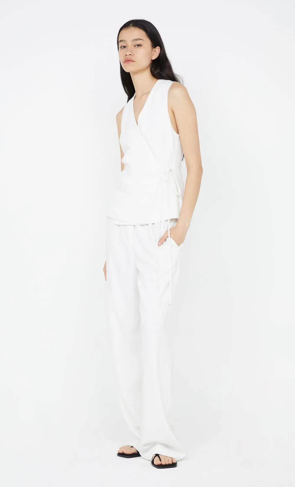 NINAH TIE VEST - WHITE sold by bec + bridge product image thumbnail 3