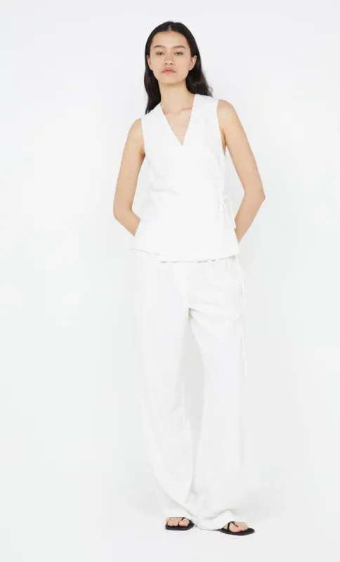 NINAH TIE VEST - WHITE sold by bec + bridge
