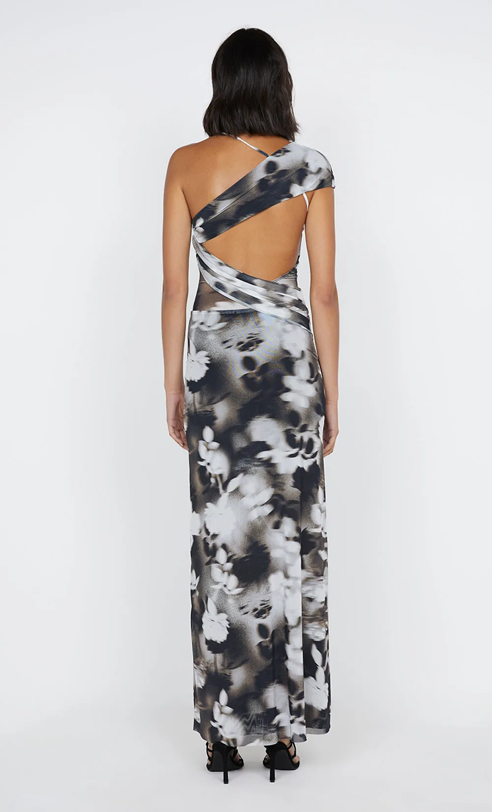SOLENE ASYM DRESS - DARK BLURRED FLORAL sold by bec + bridge product image thumbnail 5