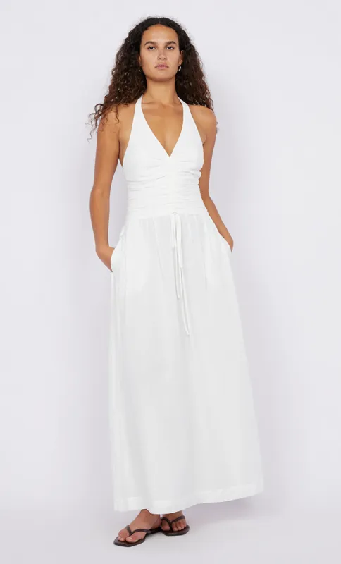 FRANCA HALTER DRESS - WHITE sold by bec + bridge