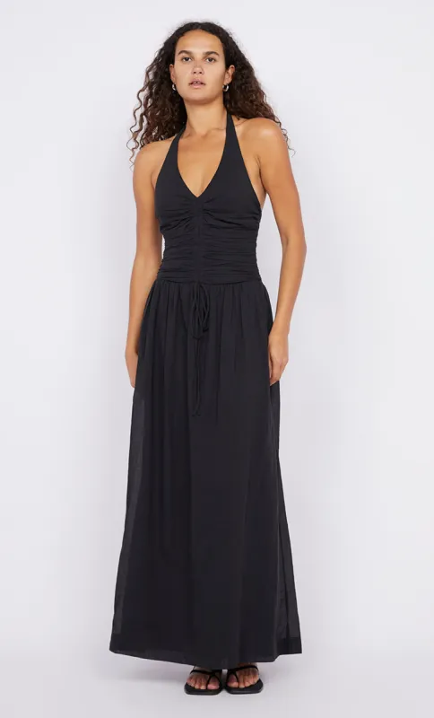 FRANCA HALTER DRESS - BLACK sold by bec + bridge