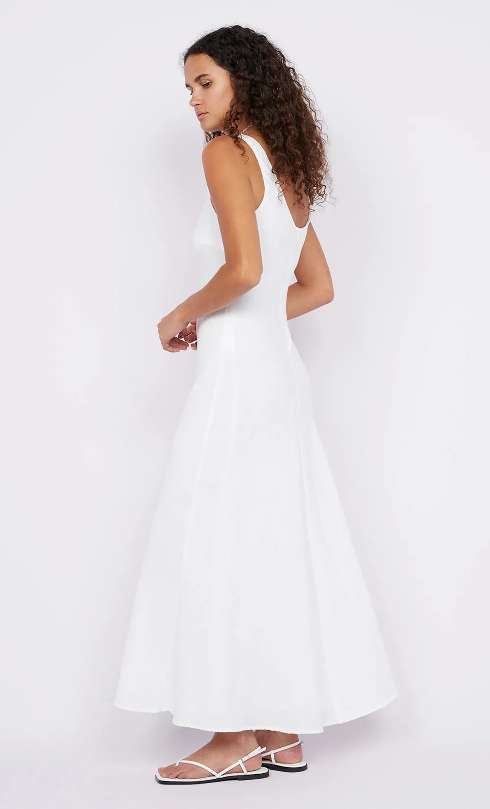 STEFFI SCOOP NECK DRESS - WHITE sold by bec + bridge product image thumbnail 2