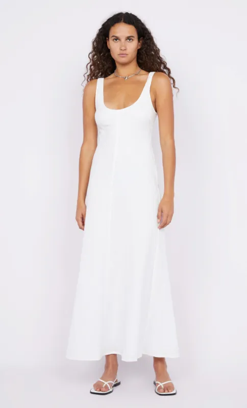STEFFI SCOOP NECK DRESS - WHITE sold by bec + bridge