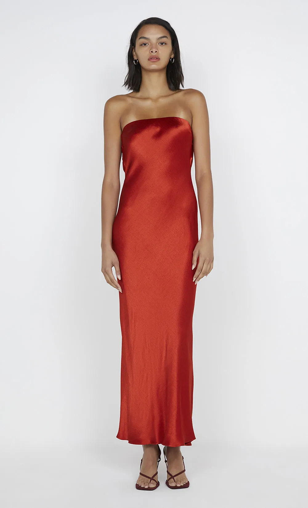 MOON DANCE STRAPLESS DRESS - CRIMSON sold by bec + bridge