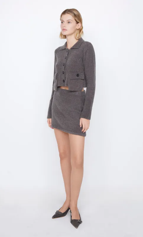 JOSIE MINI SKIRT - CHARCOAL sold by bec + bridge