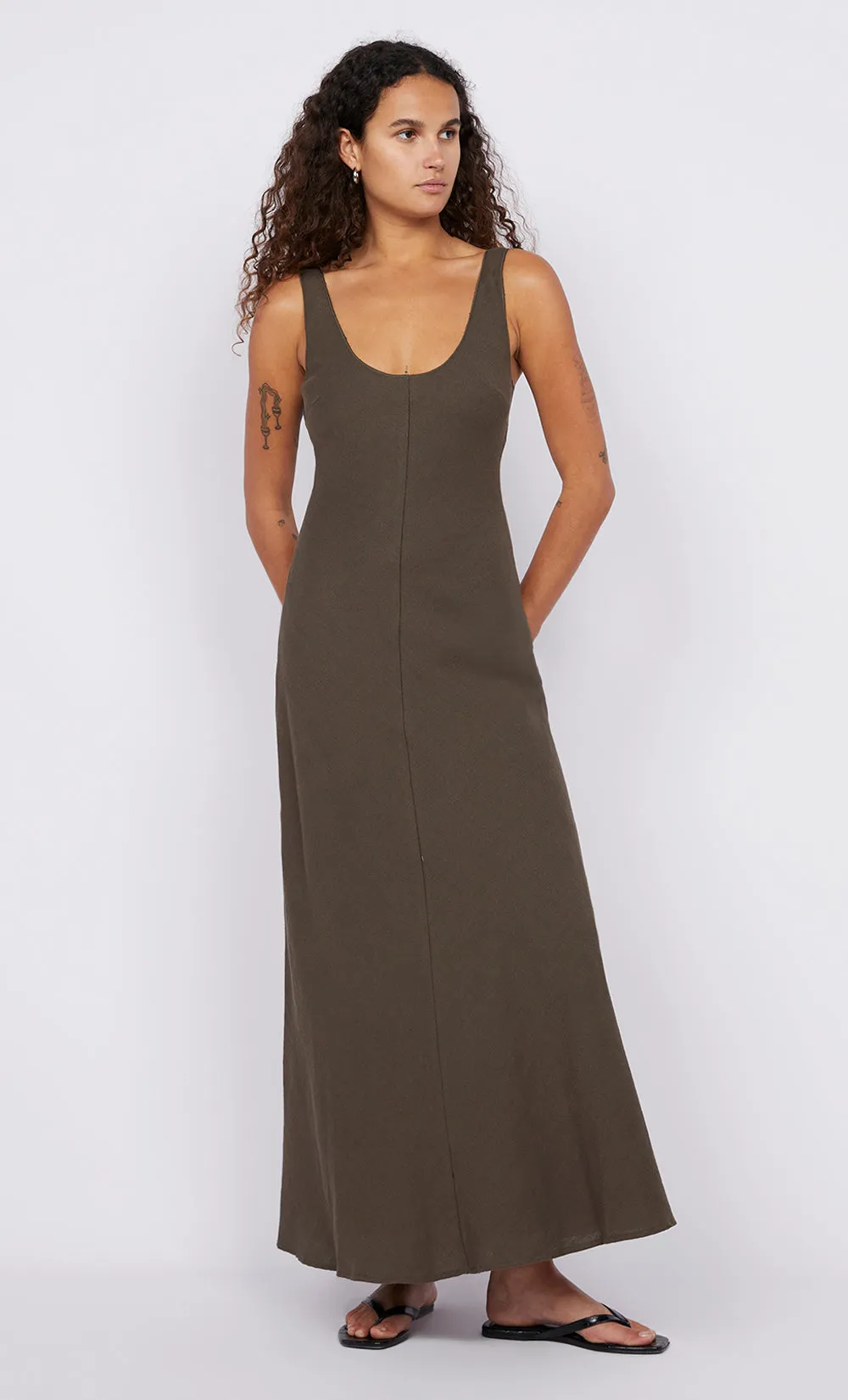 STEFFI SCOOP NECK DRESS - TWIG sold by bec + bridge product image thumbnail 5