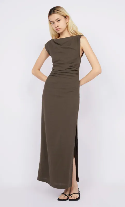 STEFFI GATHER DRESS - TWIG sold by bec + bridge