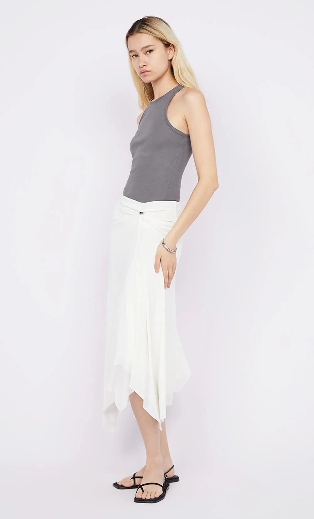 SERAPHINA MIDI SKIRT - WHITE sold by bec + bridge