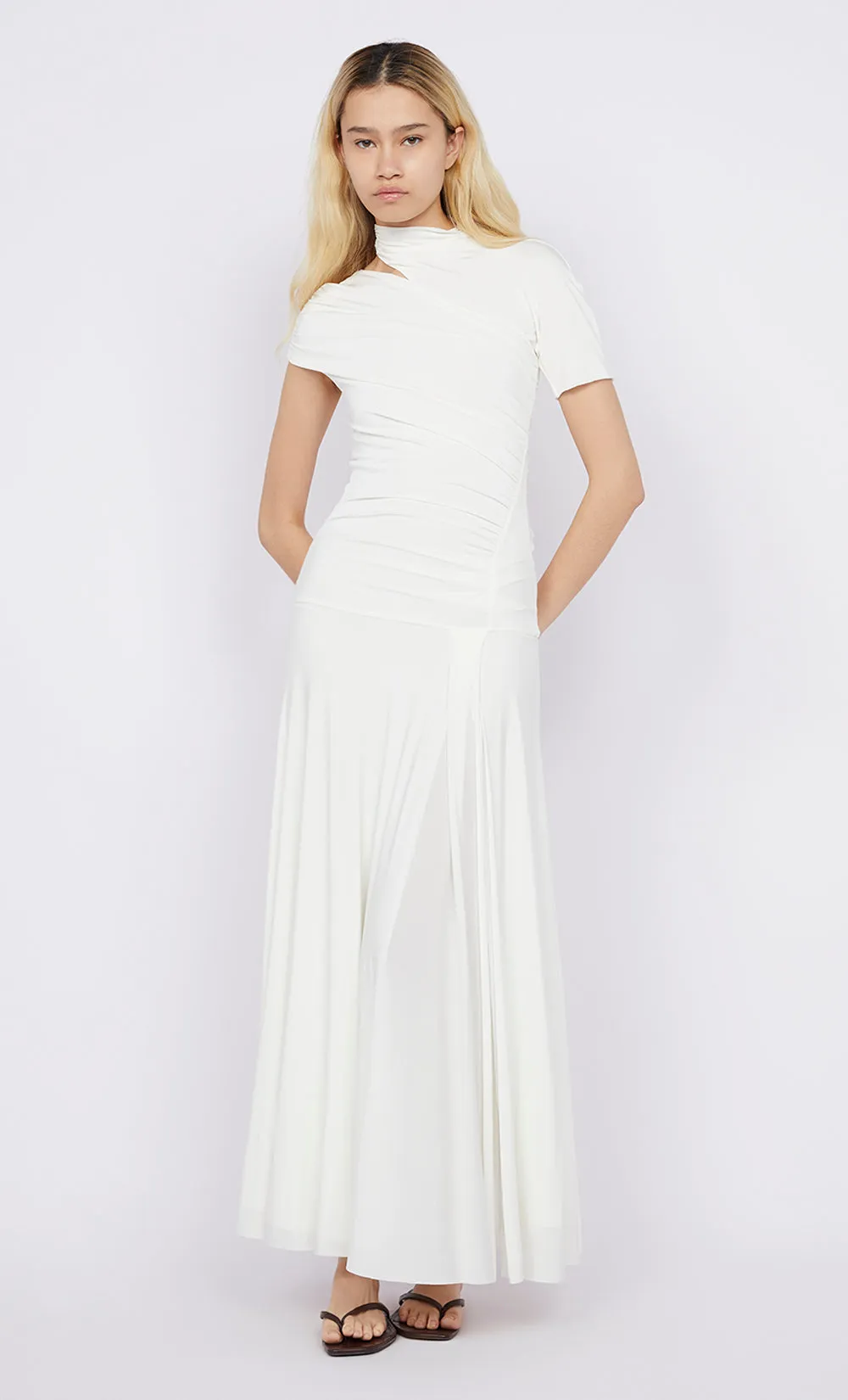 SERAPHINA ASYM DRESS - WHITE sold by bec + bridge