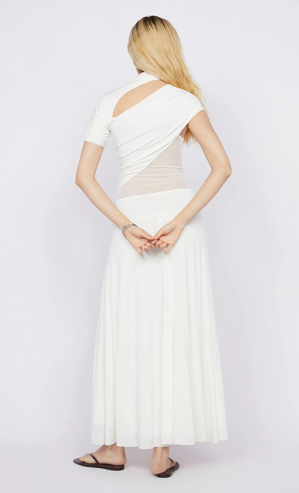 SERAPHINA ASYM DRESS - WHITE sold by bec + bridge product image thumbnail 3