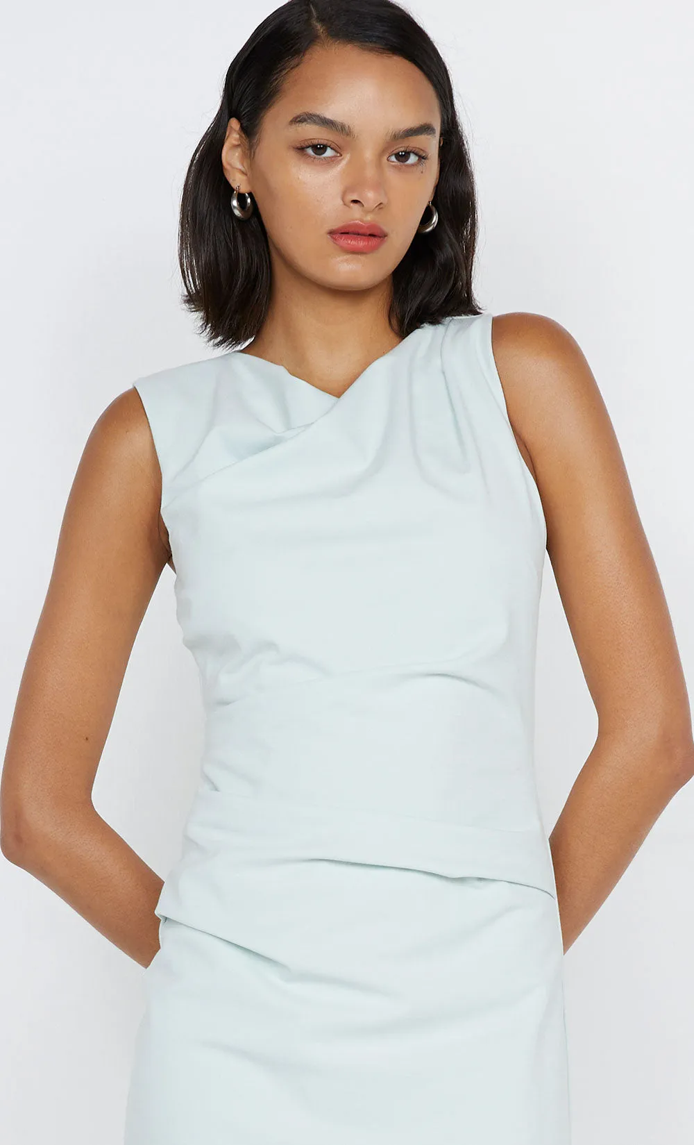 AVELINE ASYM MINI DRESS - OCEAN MIST sold by bec + bridge product image thumbnail 5