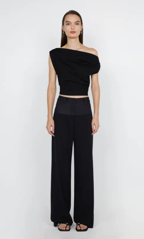 SORAYA BOAT NECK TOP - BLACK sold by bec + bridge