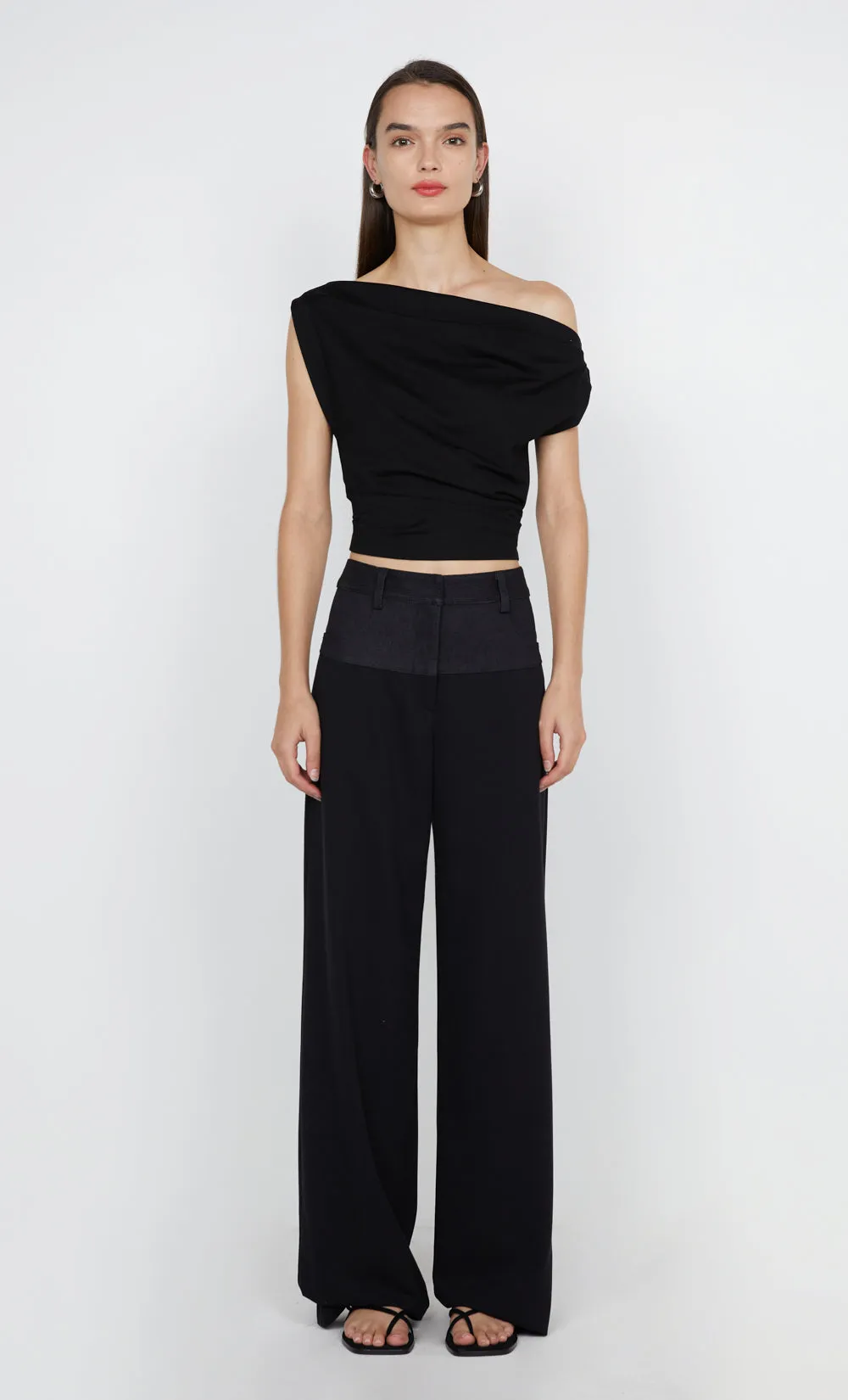 SORAYA BOAT NECK TOP - BLACK sold by bec + bridge