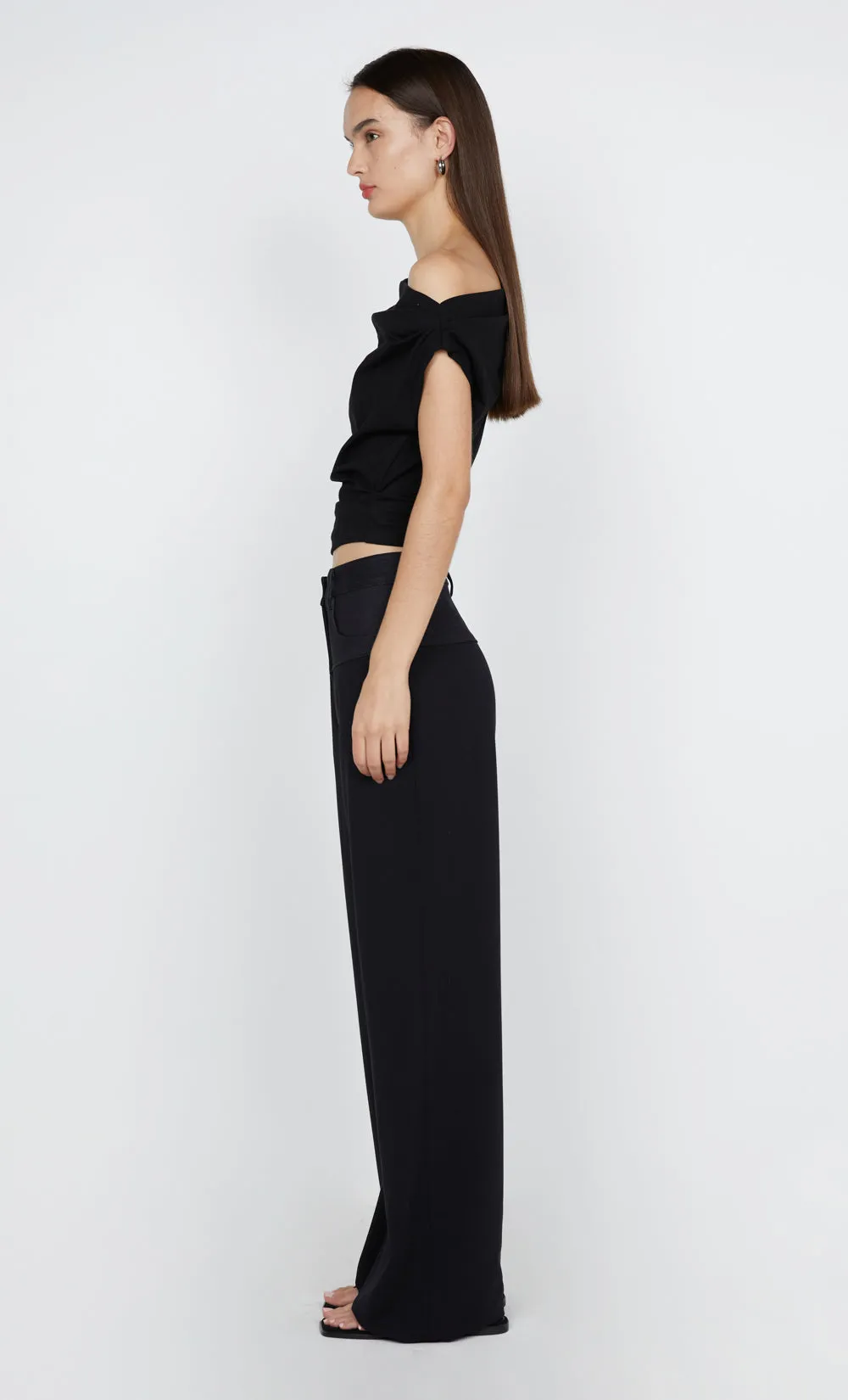 SORAYA BOAT NECK TOP - BLACK sold by bec + bridge product image thumbnail 4