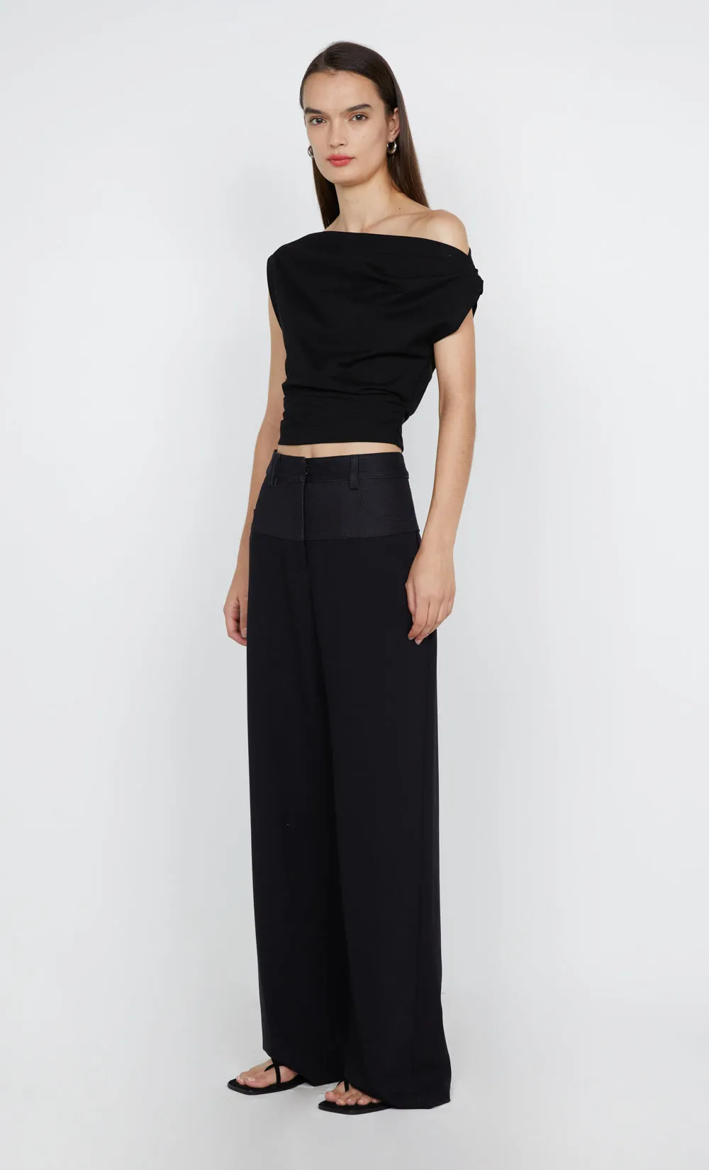 SORAYA BOAT NECK TOP - BLACK sold by bec + bridge product image thumbnail 3