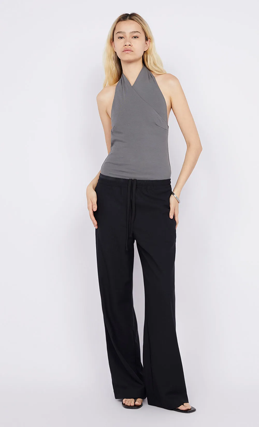 SOLA HALTER BODYSUIT - CHARCOAL sold by bec + bridge