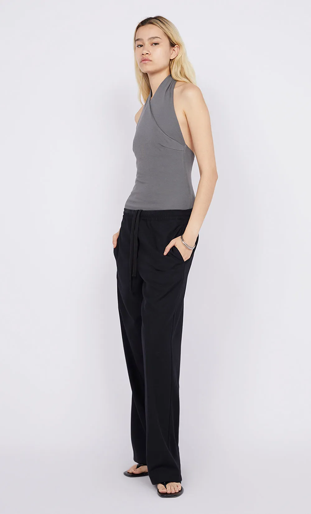 SOLA HALTER BODYSUIT - CHARCOAL sold by bec + bridge product image thumbnail 3