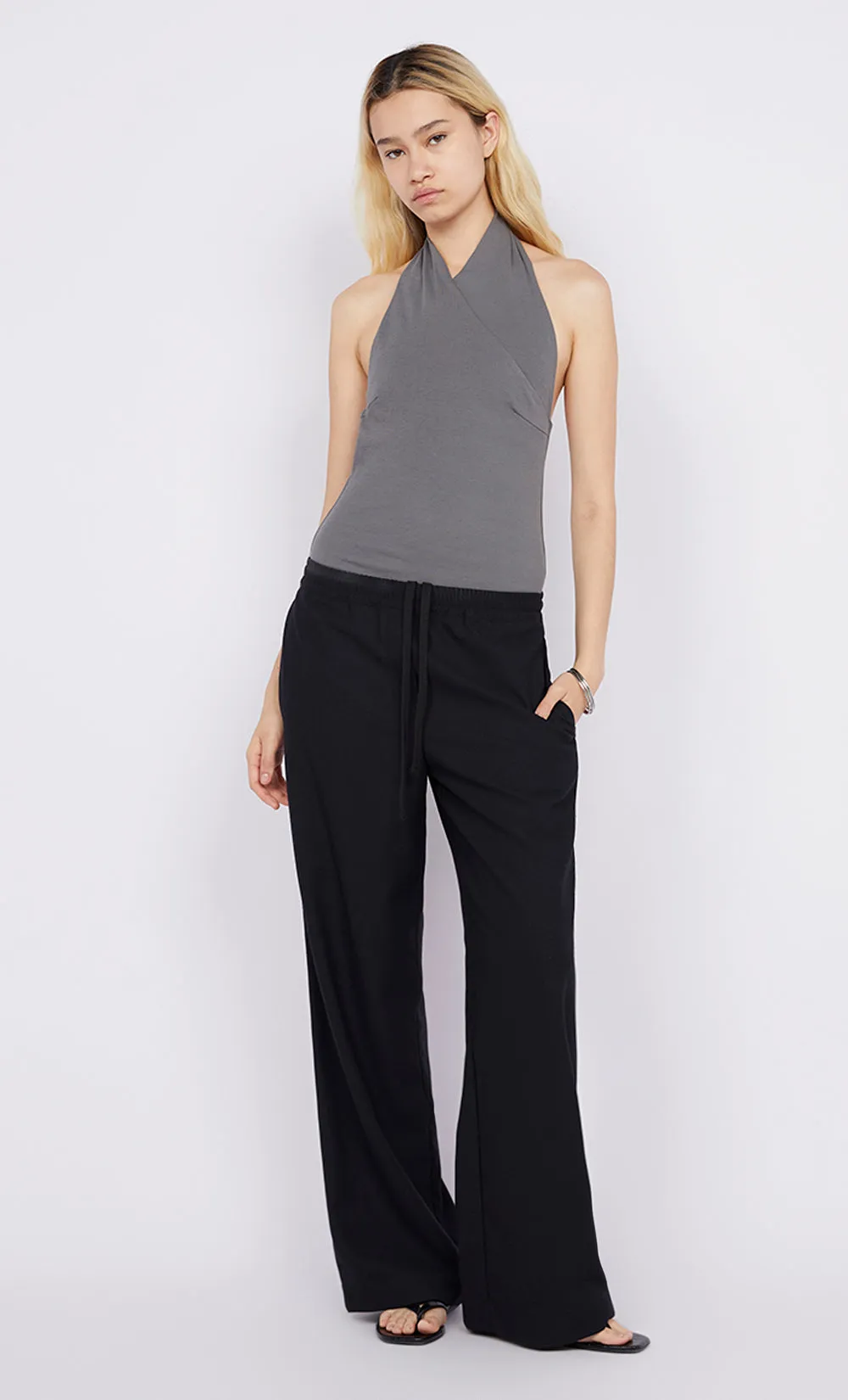 SOLA HALTER BODYSUIT - CHARCOAL sold by bec + bridge product image thumbnail 5