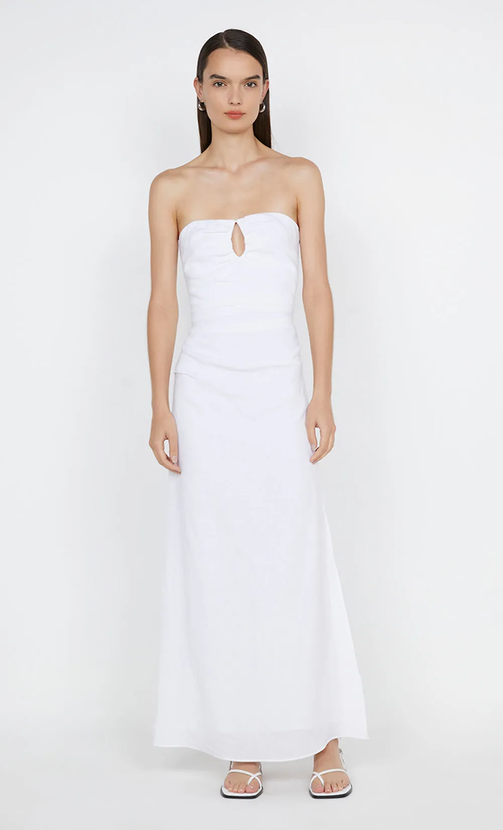 MARIANNA STRAPLESS DRESS - WHITE sold by bec + bridge