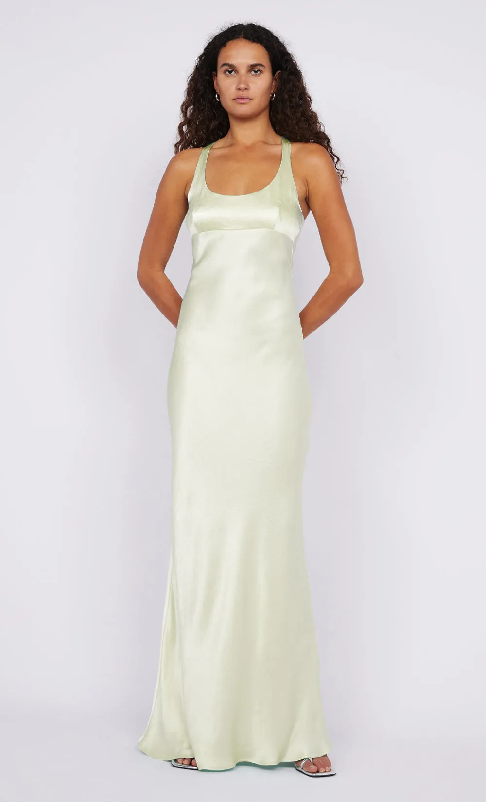 MAXINA CROSSOVER DRESS - ICE YELLOW sold by bec + bridge