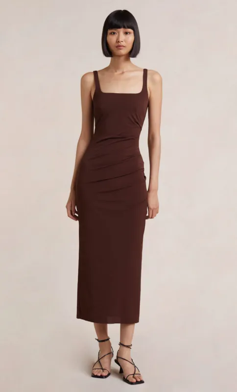 YASMIN MIDI DRESS - COGNAC sold by bec + bridge