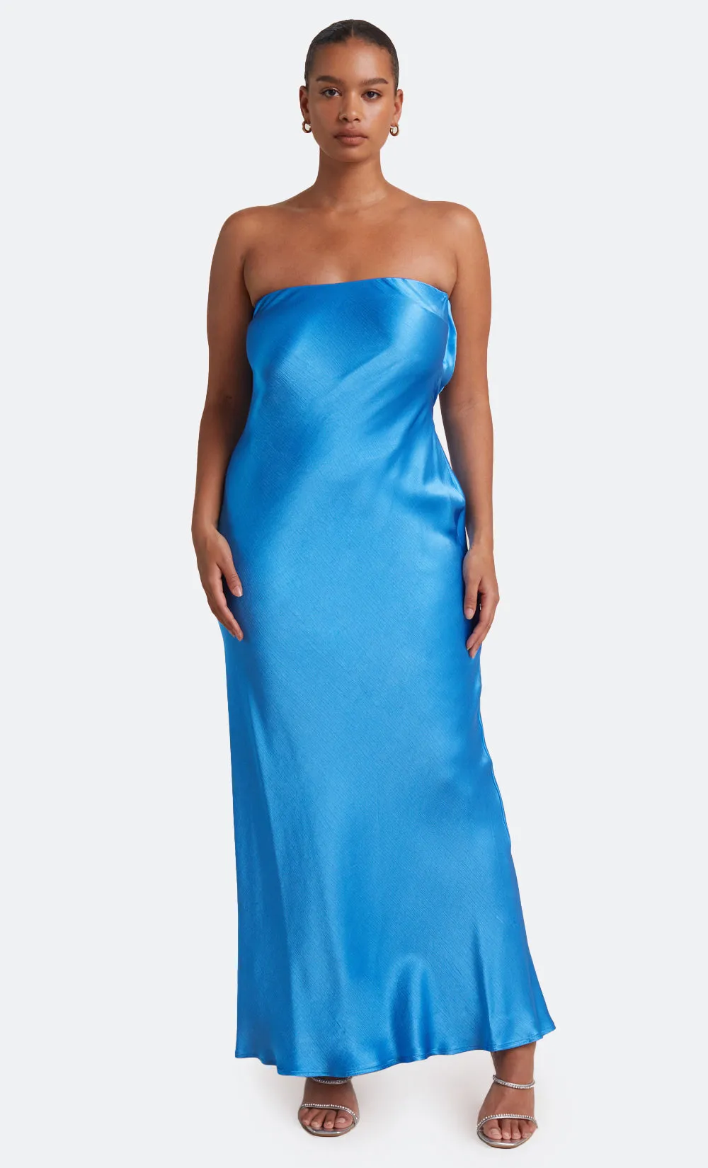 MOON DANCE STRAPLESS DRESS - MID BLUE sold by bec + bridge