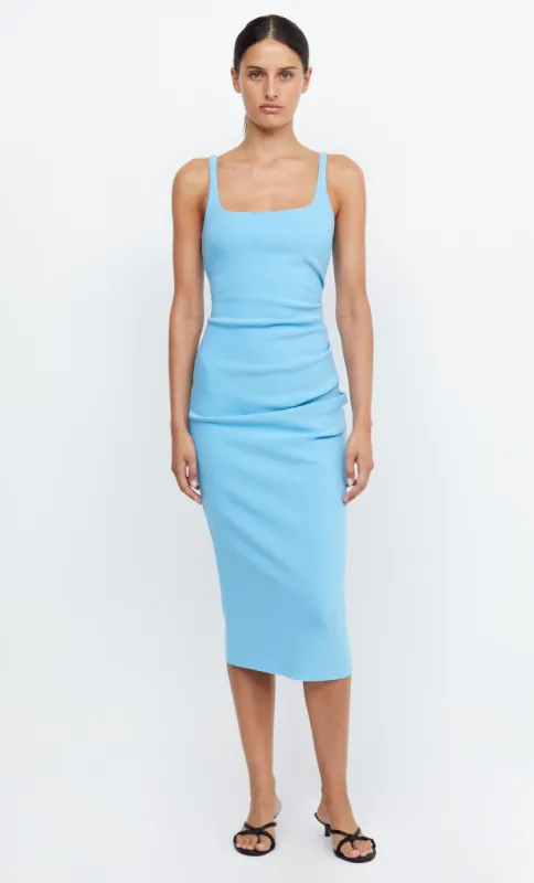 KARINA TUCK MIDI DRESS - TOPAZ BLUE sold by bec + bridge