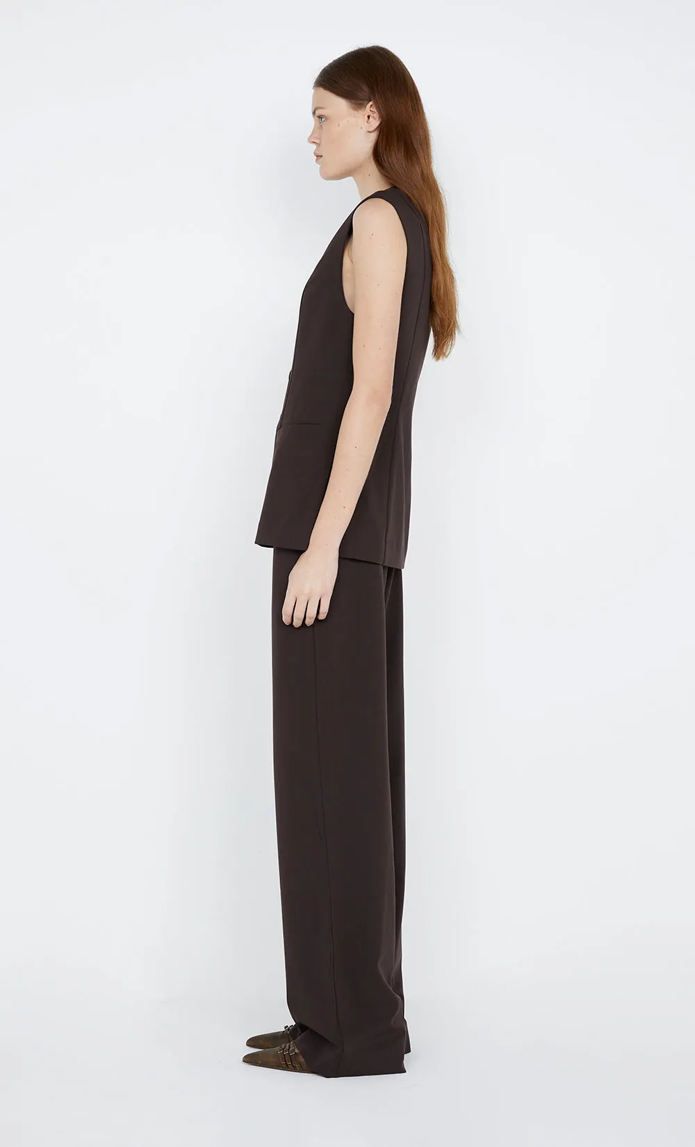 MANA STRAIGHT LEG PANT - DARK CHOC sold by bec + bridge product image thumbnail 4